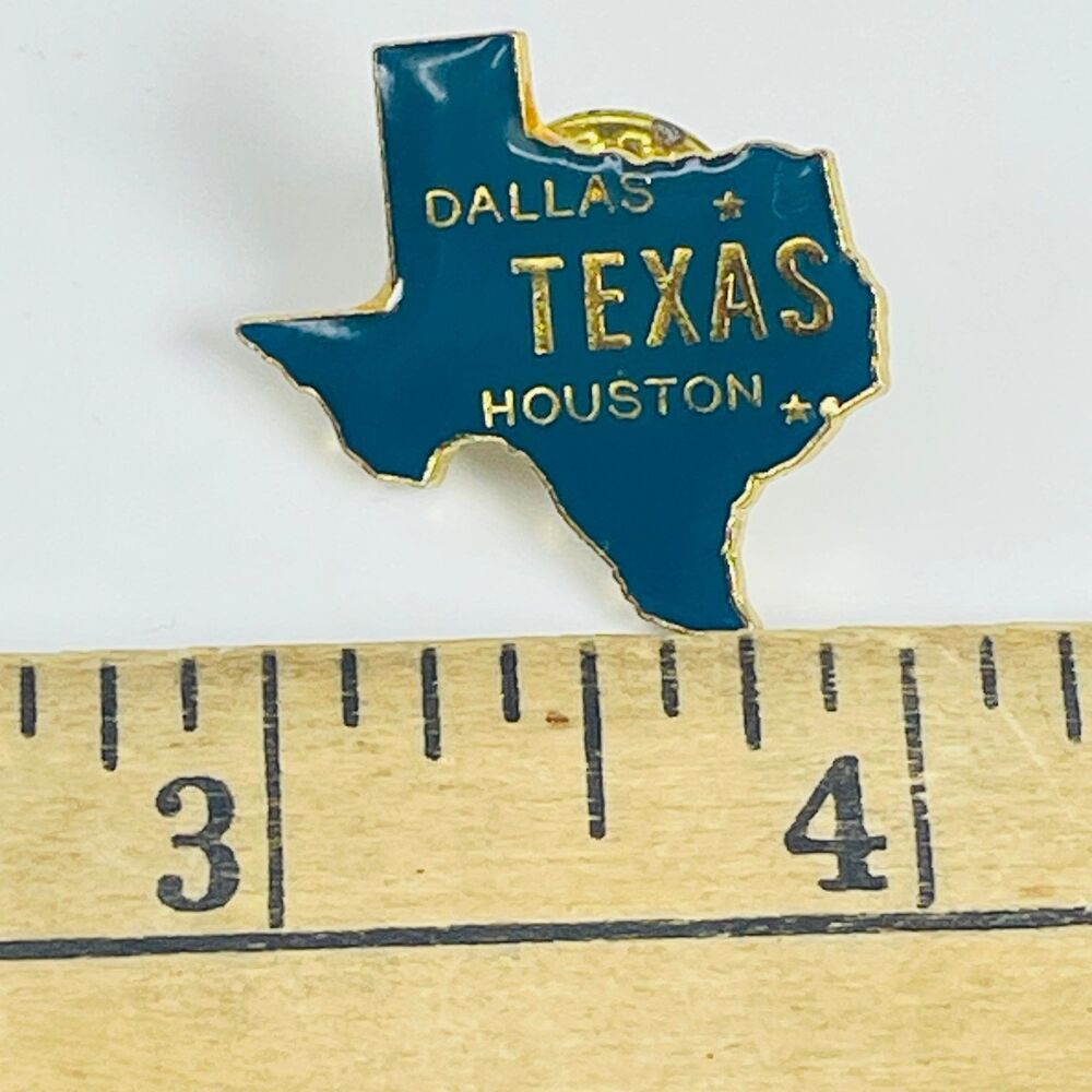 Texas State Outline Dallas Houston Pinback Button approx 1.25in - Picture 3 of 3